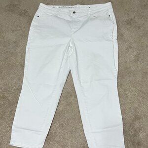 Talbots 18W white cropped jegging